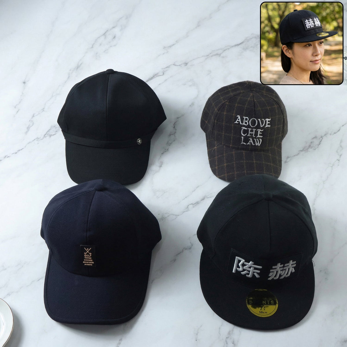 Stylish Unisex Adjustable Baseball Cap (1 Pc, Mix Design)