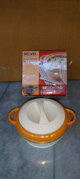 Insulated Hot Pot Inner Stainless Steel Serving Casserole with Lid (800 ML Approx)