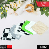 Cotton Hand Towel Microfiber wash Basin Hanging Hand Towel ( 7 pcs Set )