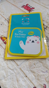 Cartoon design square coaster with a textured non-slip base, ideal for cups and glasses.