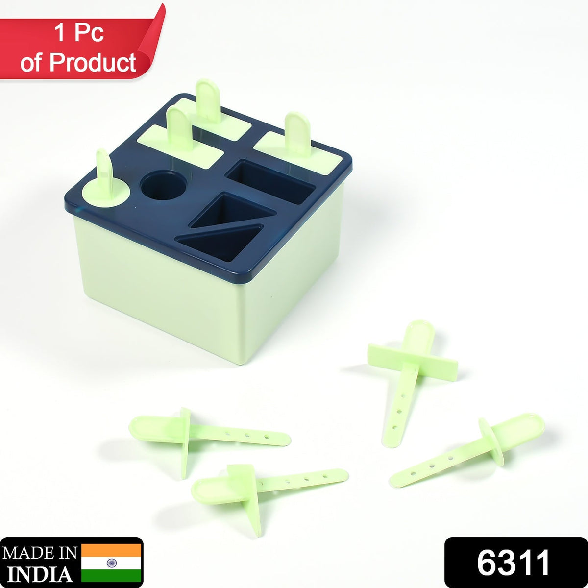 Kulfi mold with sicle sticks and compartments