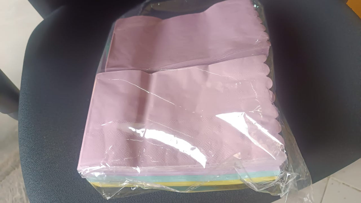 Multi-Color & Printed Disposable Food Wrapping Paper Set (10 Pc)