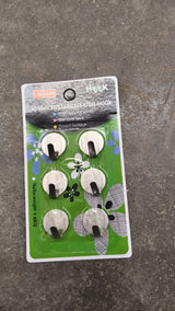 Self Adhesive Wall Hooks Set (6 Pc, Mix Design)