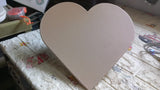 Heart Shape Board for Art – Crafting and Painting Blank Surface for DIY Projects (1 Pc)