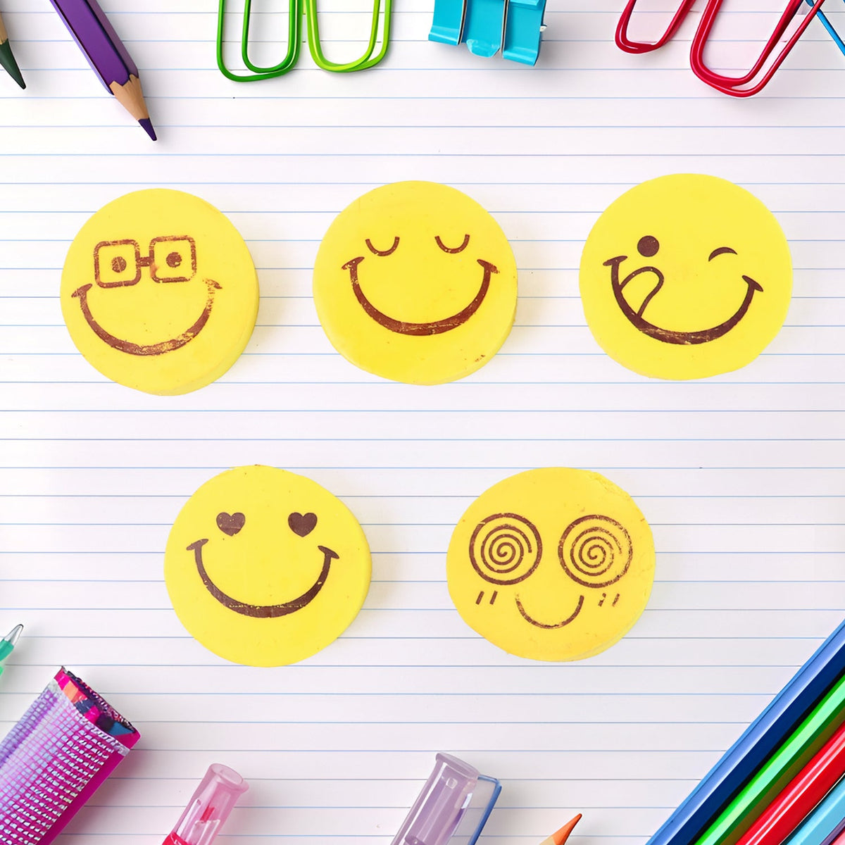 Cartoon Design Eraser (15 Pc / Mix Design)