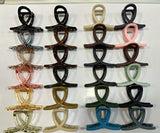 Plastic Hair Clamp Grip, Simple Matte Hair Barrette Clamp (1 Pc)