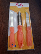 3in1 Multipurpose Stainless Steel Classic Kitchen Knife Set of 3