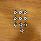 Football Design Shape Bag Charm Keychain Set (10 Pc)