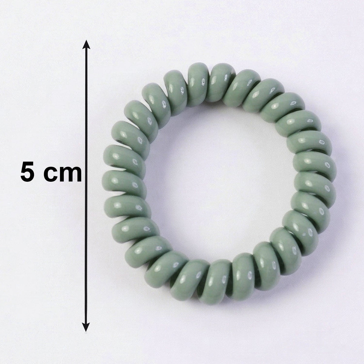Soft Stretchable Telephone Wire Style Hair Bands Set (1 Pc)