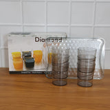 Premium Glass Serving Set (6 Glass With 1 Tray)