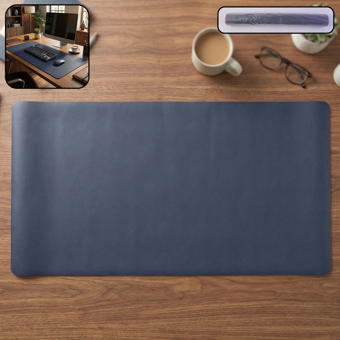Premium Leather Finish Large Desk Mat Mouse Pad (1 Pc, 90x45 Cm)