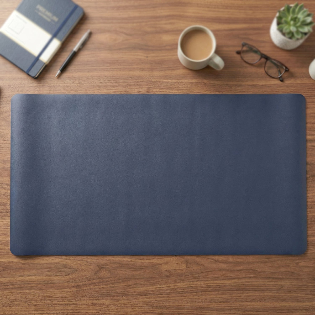 Premium Leather Finish Large Desk Mat Mouse Pad (1 Pc, 90x45 Cm)