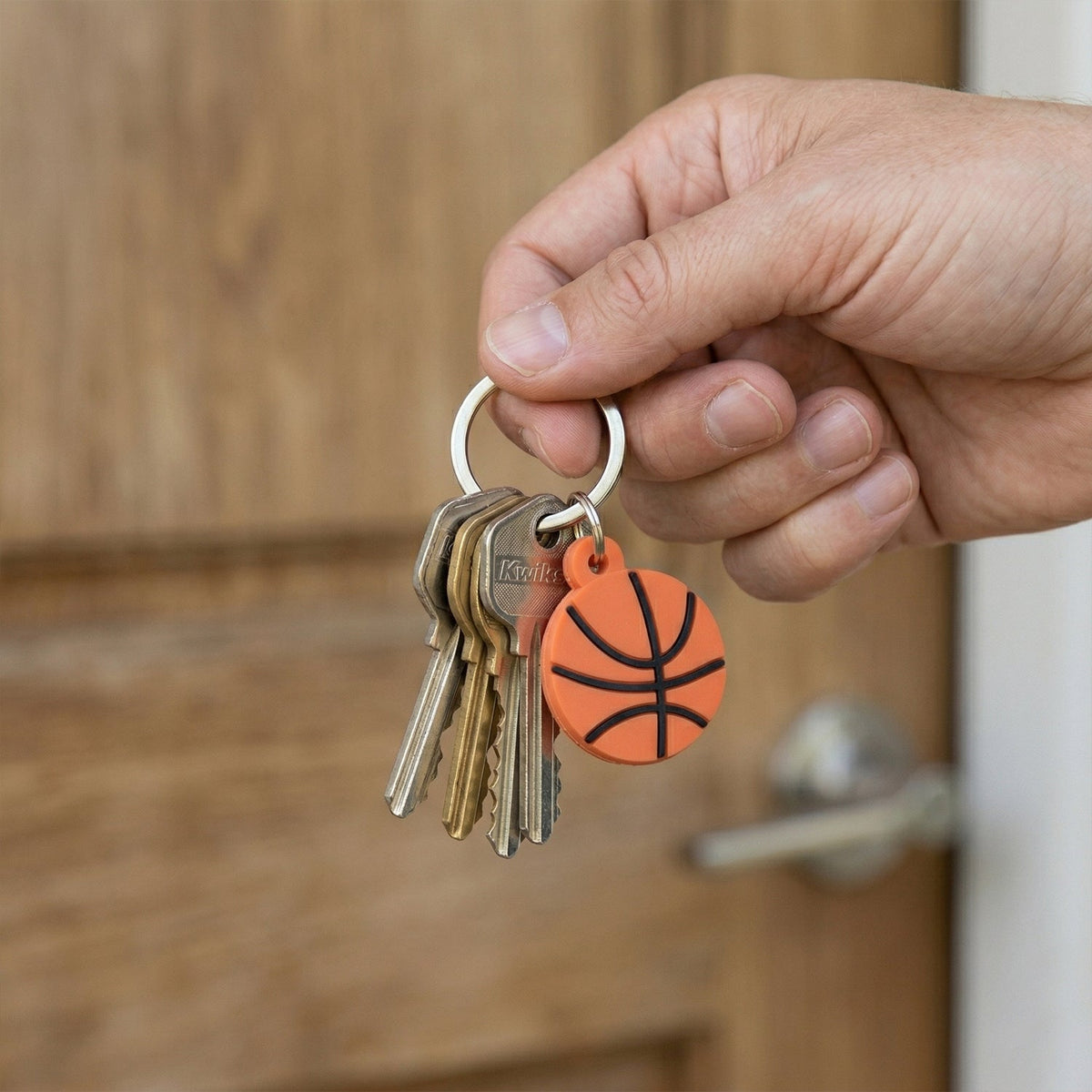 Basketball Design Bag Charm Keychain Set (10 Pc)