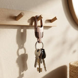 Heavy Duty Stainless Steel Key Holder with Dual Ring Carabiner Clip 1 Pc