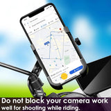 Mobile Phone Holder  View Mirror Mount Solid Metal Cradle for Bike and Phones