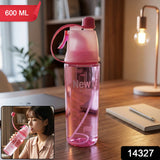 Plastic Sports Water Bottle – Dual Function with Built-In Mist Spray (600 ML)