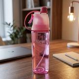 Plastic Sports Water Bottle – Dual Function with Built-In Mist Spray (600 ML)