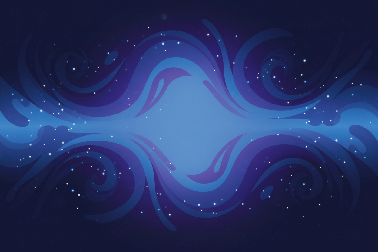 Purple Blue Cosmic Swirl No Border