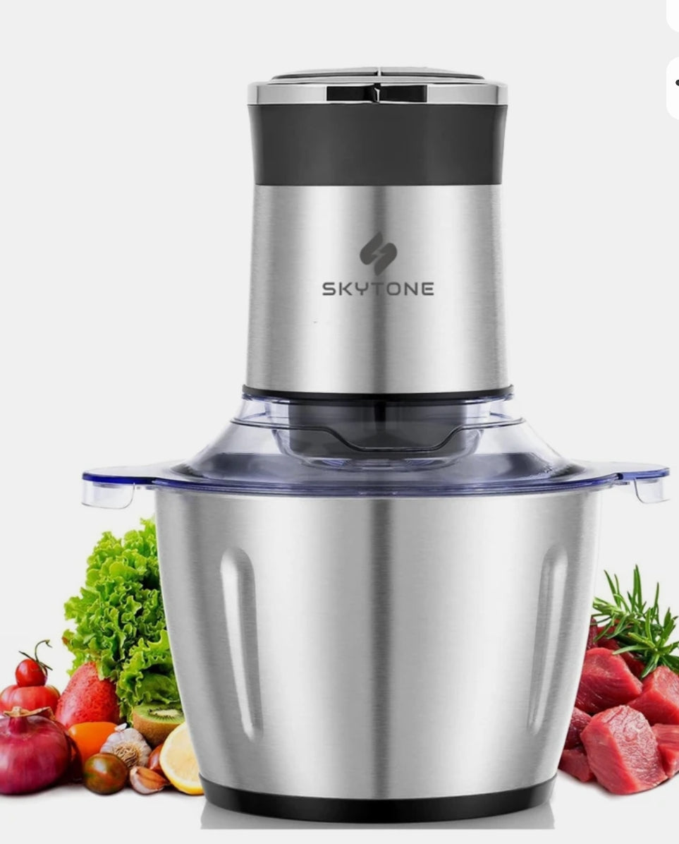 2363 Stainless Steel Electric Meat Grinders With Bowl Heavy For Kitchen Food Chopper Meat Vegetables Onion  Garlic Slicer Dicer Fruit  Nuts Blender (3l 300watts)