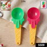 Plastic Premium Ice Cream Scoop Set – 2 Pcs