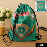 Water-Resistant Nylon Drawstring Backpack Bag (1 Pc / Mix Color & Design)