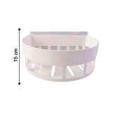 Self-Adhesive Corner Bathroom Shelf with Fast-Drain Holes (1 Pc)
