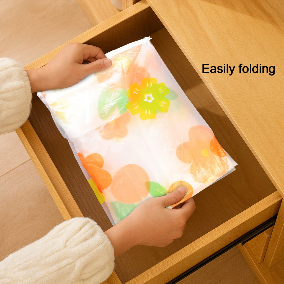 Large Blanket Storage Bag with Zipper – 40x83 cm