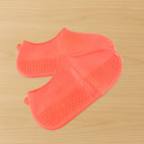 Orange Non-Slip Silicone Rain Reusable Anti skid Waterproof Fordable (1 Pair)