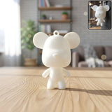 cute bear figure keychain for bags and keys