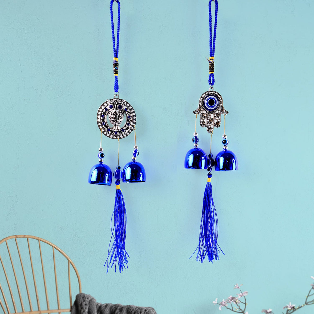 Metal Evil Eye Wind Chime Bells (Mix Design / 1 Pc)