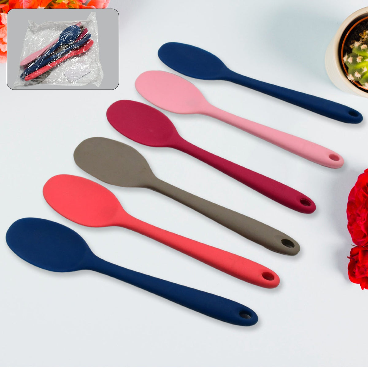 Multipurpose Silicone Spoon (6 Pcs Set)